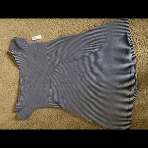 NWT. Stripped off the shoulder dress.
